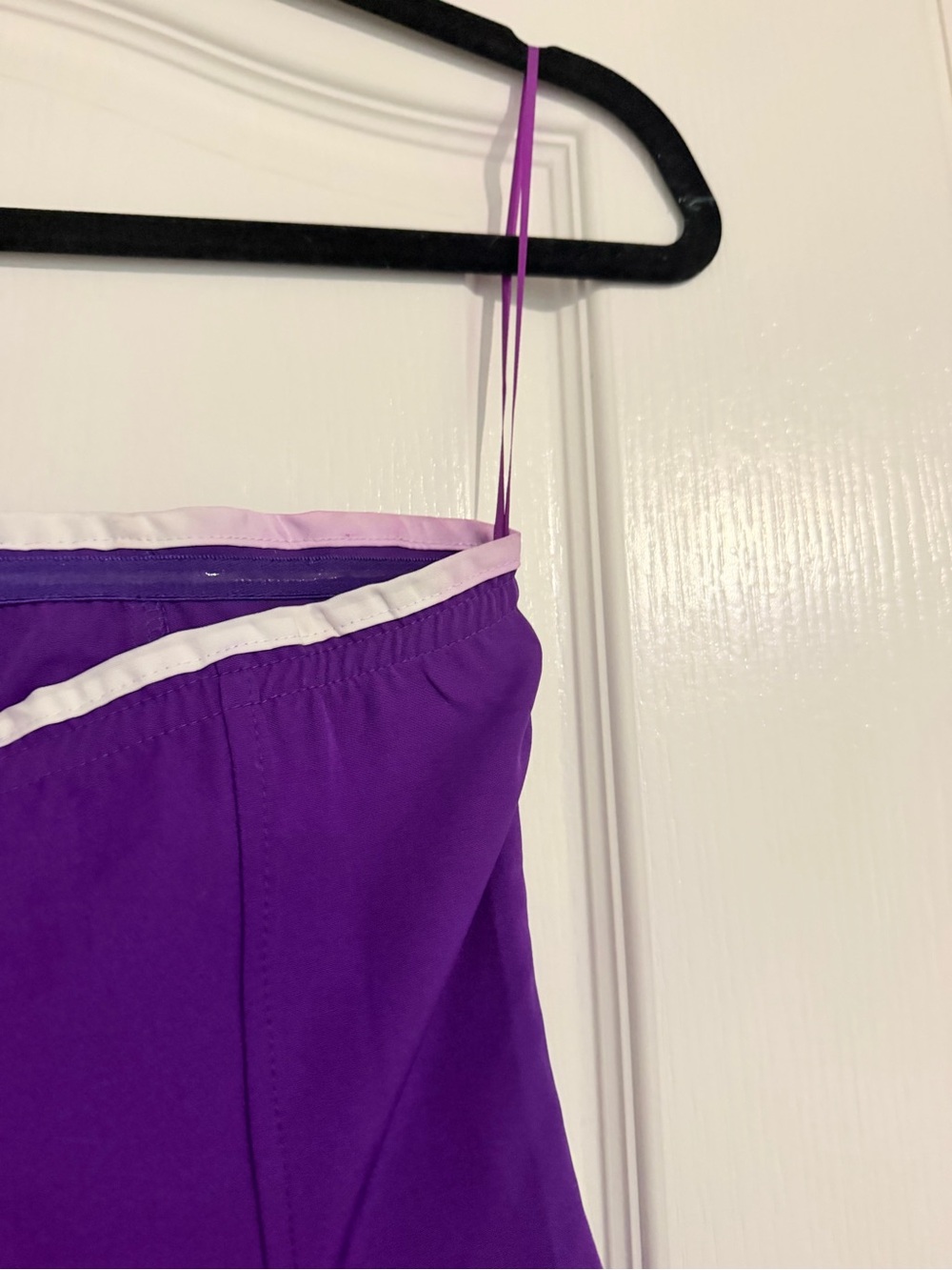 Day + Moon Purple Strapless Dress with White Trim - Picture 9 of 10